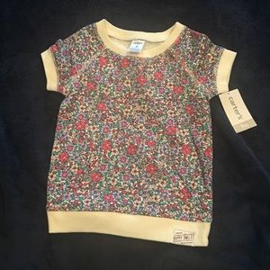 NWT baby girls short sleeve light sweatshirt